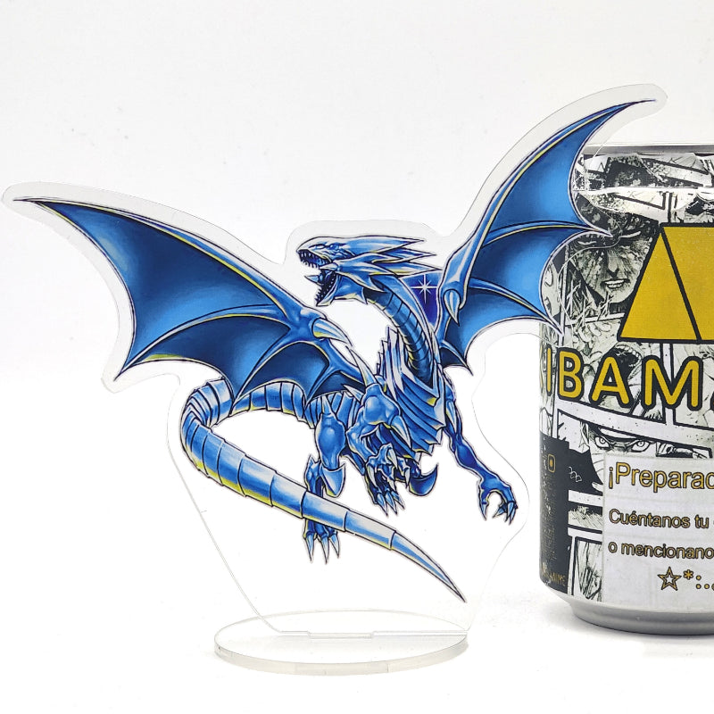 Figura Acrílica de Dragon blanco de ojos azules de Yu Gi Oh