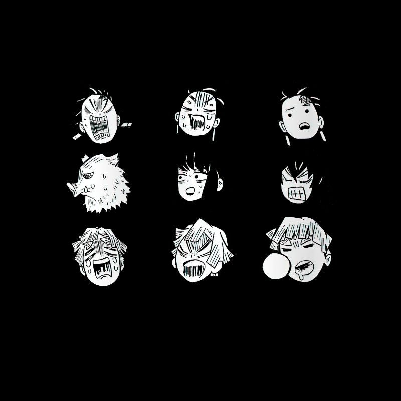T-shirt Kimetsu no Yaiba 9 caras