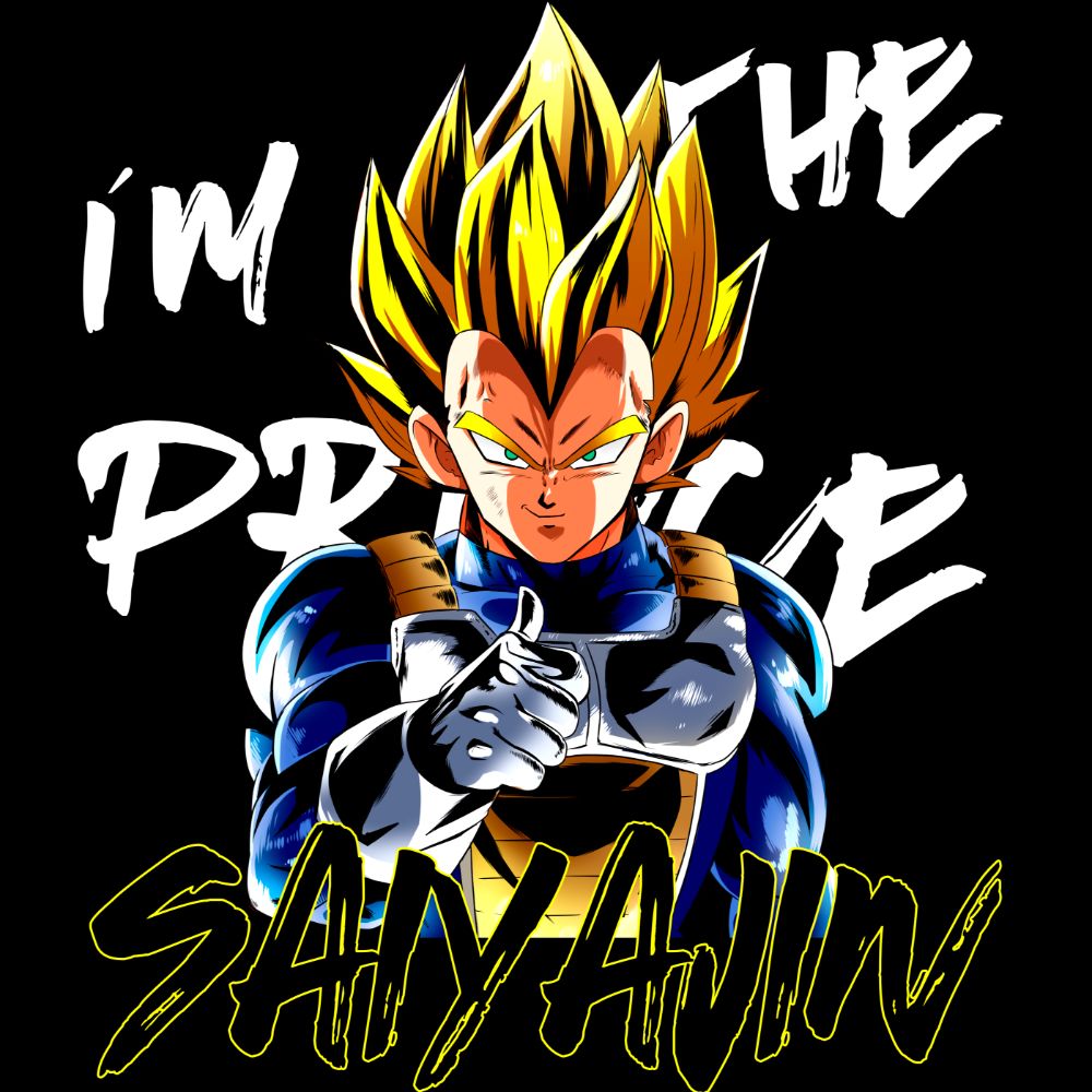 Camiseta Yo soy el Principe Saiyajin Doble de Dragon Ball ( Art by Us)