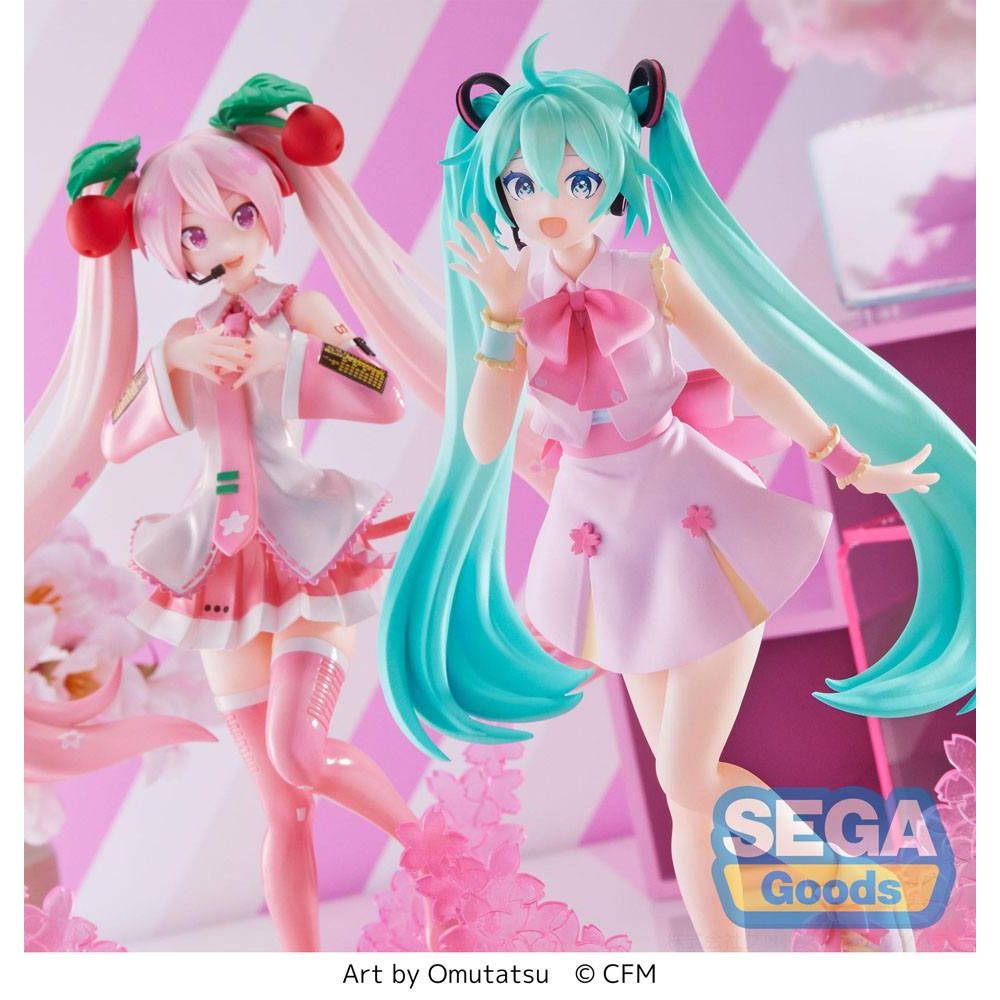 Figura de Hatsune Miku Estatua PVC Luminasta Sakura Miku Omutatsu Ver. - SEGA