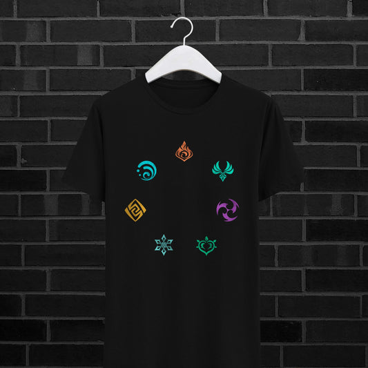Camiseta Elementos de Genshin Impact