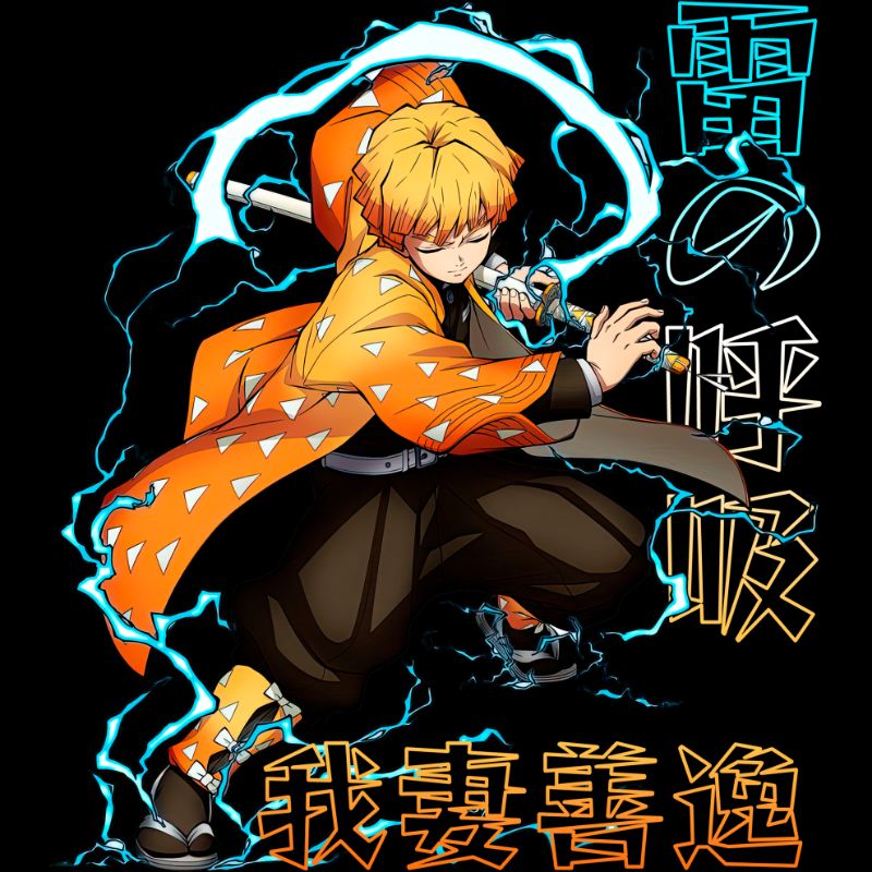 T-shirt Zenitsu Agatsuma de Kimetsu no Yaiba