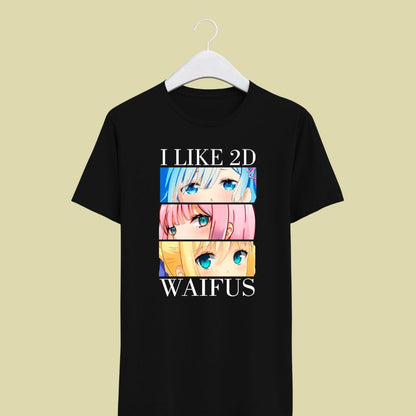 T-shirt I like Waifus Colors version (Arte nossa)