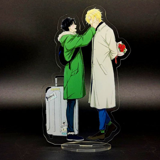 Figura de Acrílico de Ash Lynx e Eiji Okumura de Banana Fish