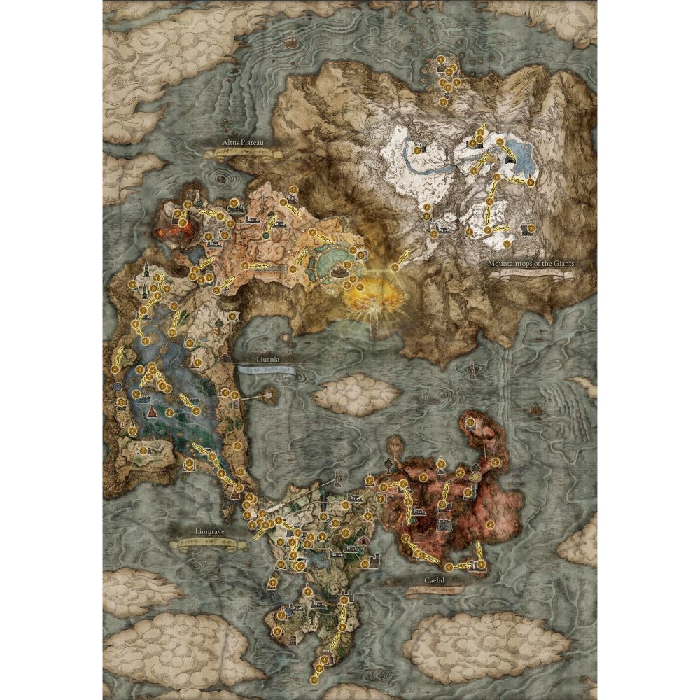 Poster mapa de Elden Ring