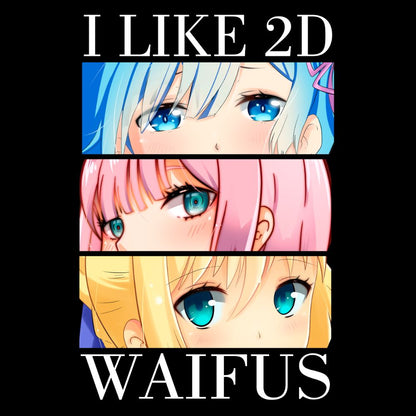 T-shirt I like Waifus Colors version (Arte nossa)