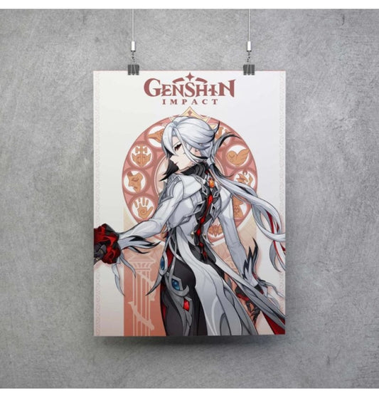 Póster de Arlecchino Genshin Impact