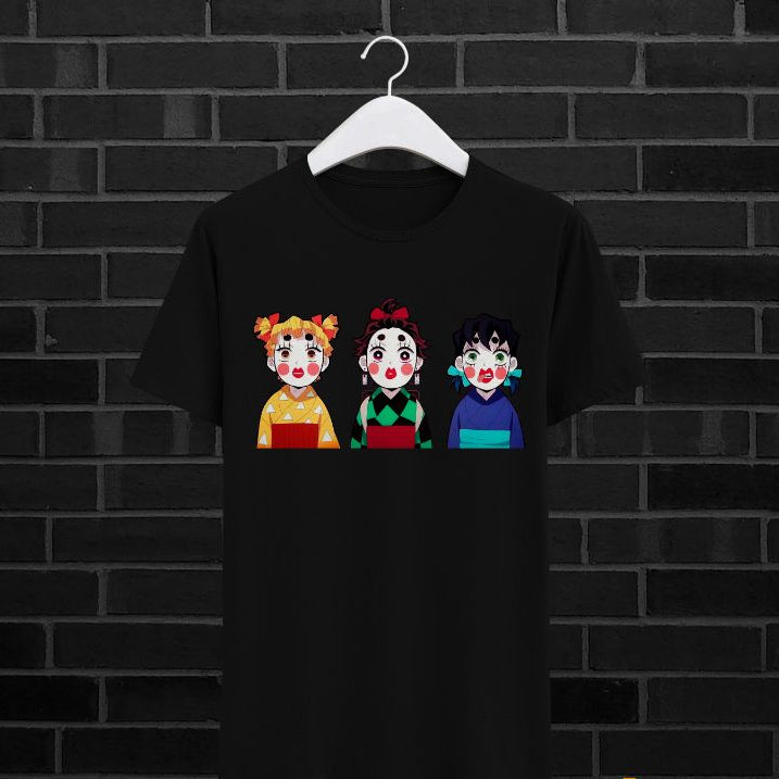 Camiseta Kimetsu no Yaiba trío travestido