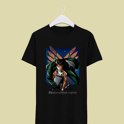 Camiseta Levi Choices Without Regrets de Shingeki no Kyojin (Design by  us)