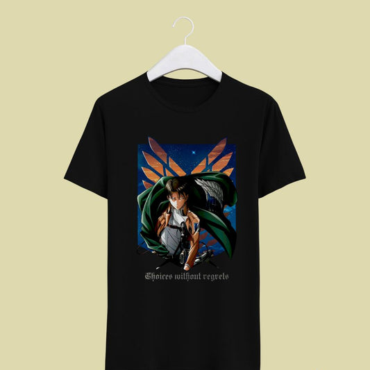 Camiseta Levi Choices Without Regrets de Shingeki no Kyojin (Design by  us)