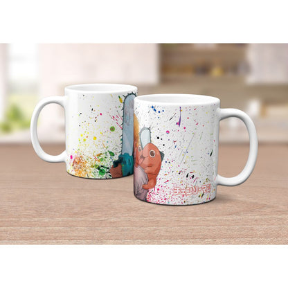 Taza Denji y Pochita Chainsaw Man