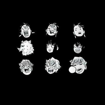 T-shirt Kimetsu no Yaiba 9 caras
