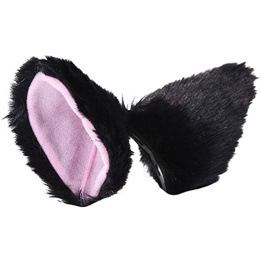 Gancho de Cabelo Orelha de Gato Preto Neko