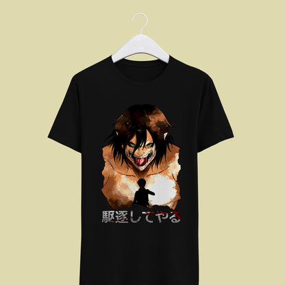 T-shirt Eren "Vou exterminá-los a todos" de Shingeki no Kyojin