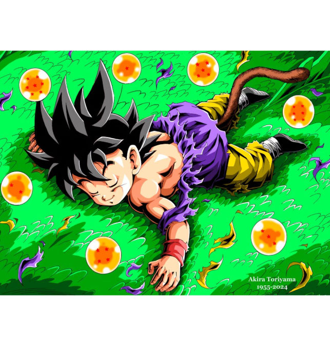 Poster de Son Goku Dragon Ball Tributo a Akira Toriyama