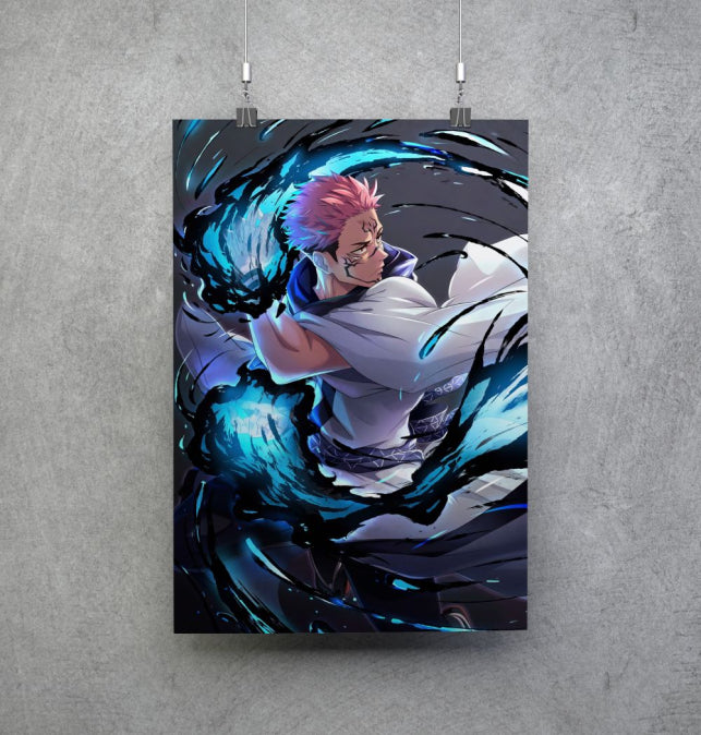 Poster de Sukuna Jujutsu Kaisen