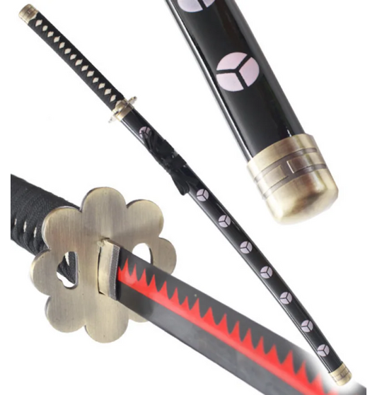 Réplica en PVC Katana Sushui Zoro One Piece con iluminación LED en Rojo
