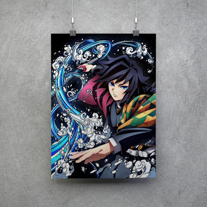 Poster Giyu Tomioka de Kimetsu no yaiba ver.2