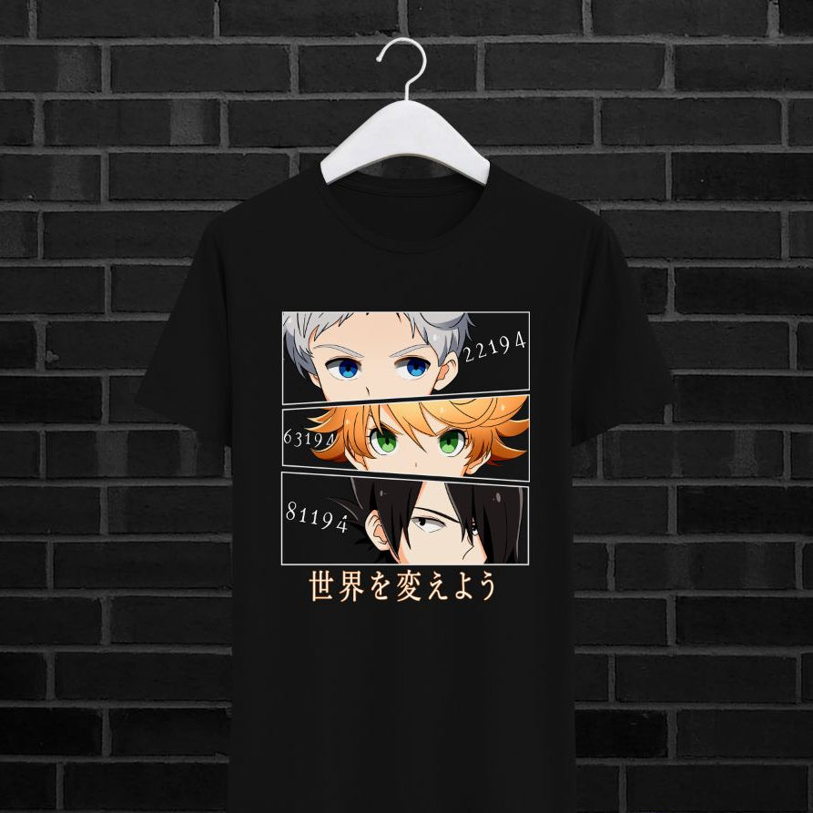 T-shirt Let's change the world de The Promised Neverland (Arte nossa)