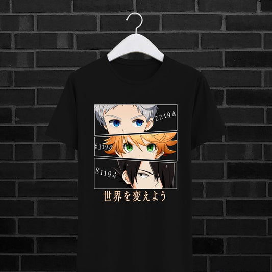 Camiseta Let´s change the world de Yakusoku no Neverland (Art by us)