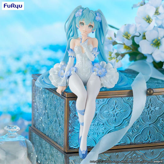 Figura Hatsune Miku Estátua PVC Noodle Stopper Miku Flower Fairy Nemophila - Furyu