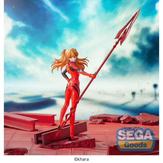 Figura Evangelion: 3.0+1.0 Thrice Upon a Time Estátua Luminasta PVC Asuka Shikinami Langley x Spear of Longinus 20 cm Sega