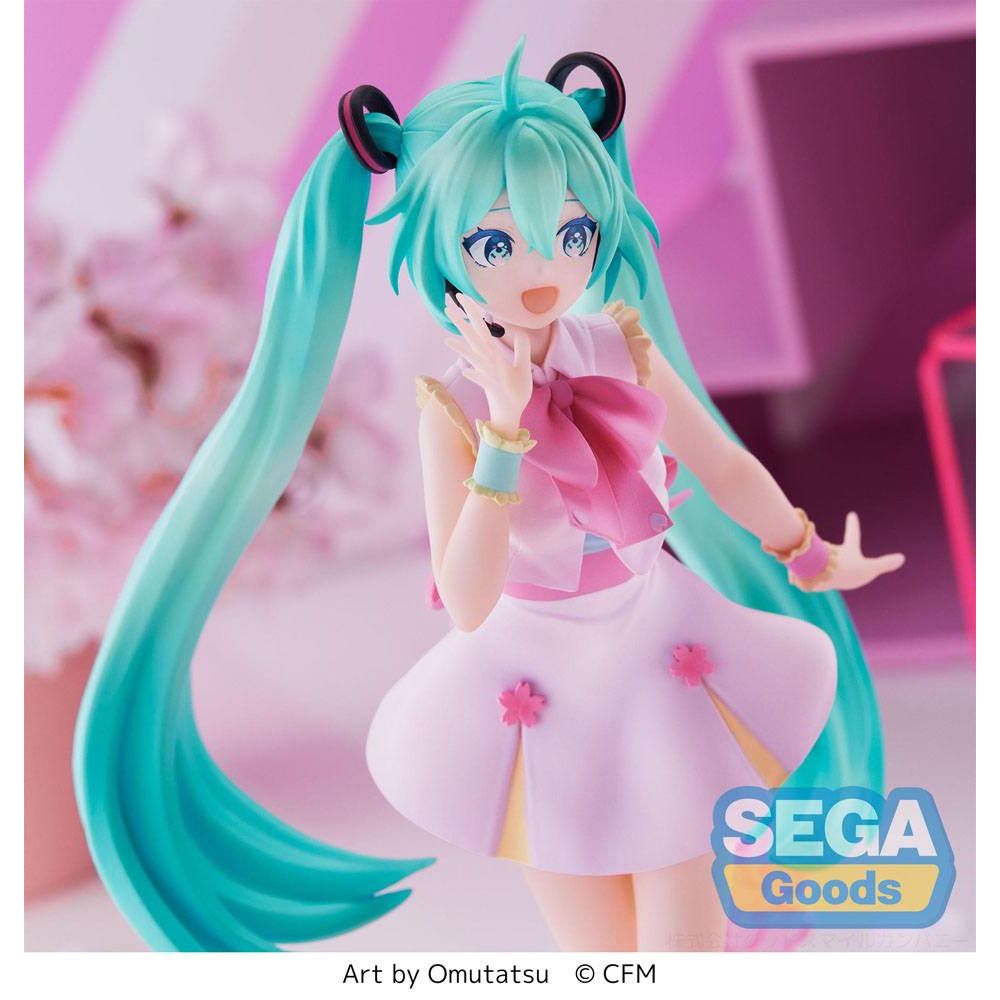 Figura de Hatsune Miku Estatua PVC Luminasta Sakura Miku Omutatsu Ver. - SEGA