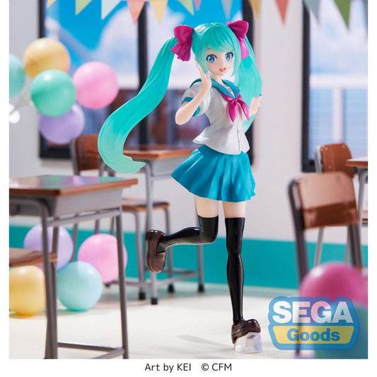 Figura Hatsune Miku Estátua Luminasta PVC 16th Anniversary KEI Ver. - SEGA